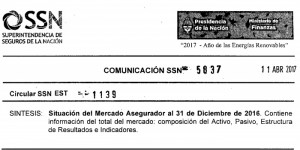 Situación Mercado Asegurador 2016 SSN