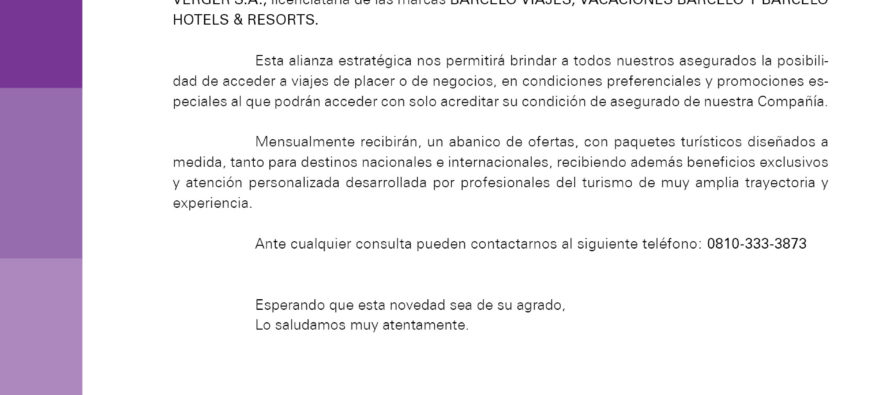 Si es asegurado u opera como productor de LIDERAR, todos sus clientes tienen un beneficio extra: viajes a donde gusten a precios preferenciales y promociones especiales a medida.