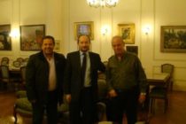 Juan Bontempo & Andres Rodriguez y Sebastian Martinez (UPCN)+ Placa por 75 años.