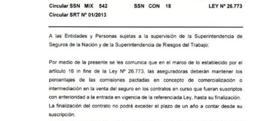 Habemus Paz, habemus comisiones dignas. Acuerdo ya publicado en Segurosaldia sobre comisiones ART.