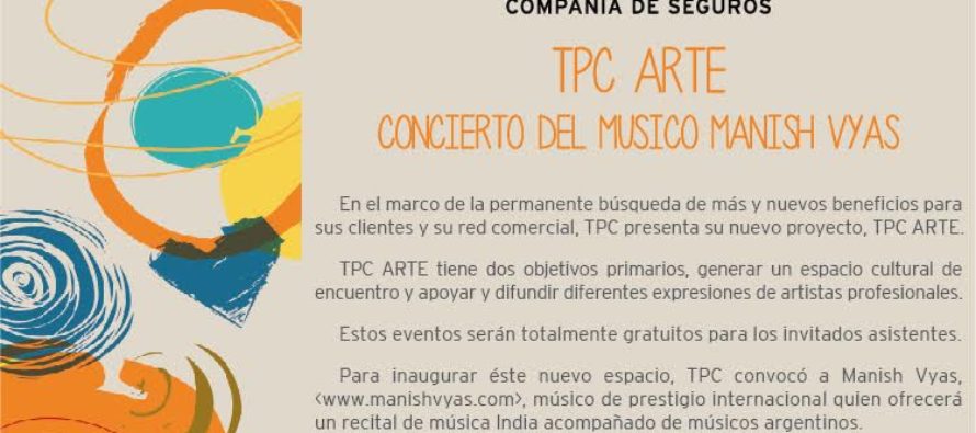 TPC ARTE – CONCIERTO DEL MUSICO MANISH VYAS