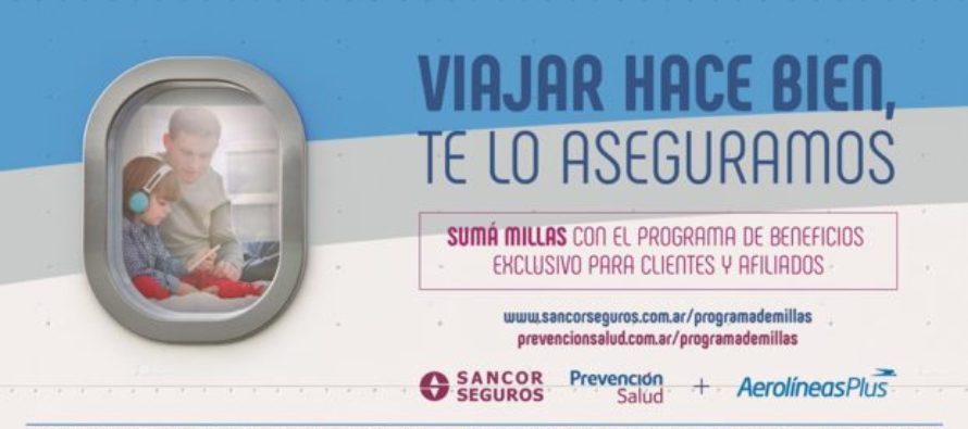 Sancor Seguros y Prevención Salud lanzan programa para sumar millas con Aerolíneas Argentinas