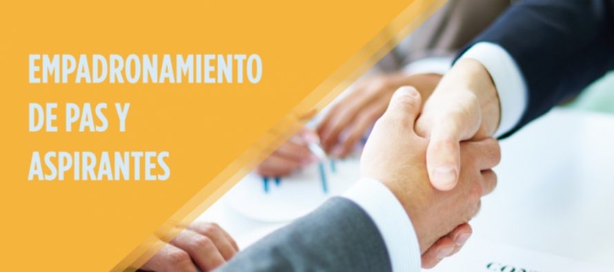 Empadronamiento de PAS y aspirantes