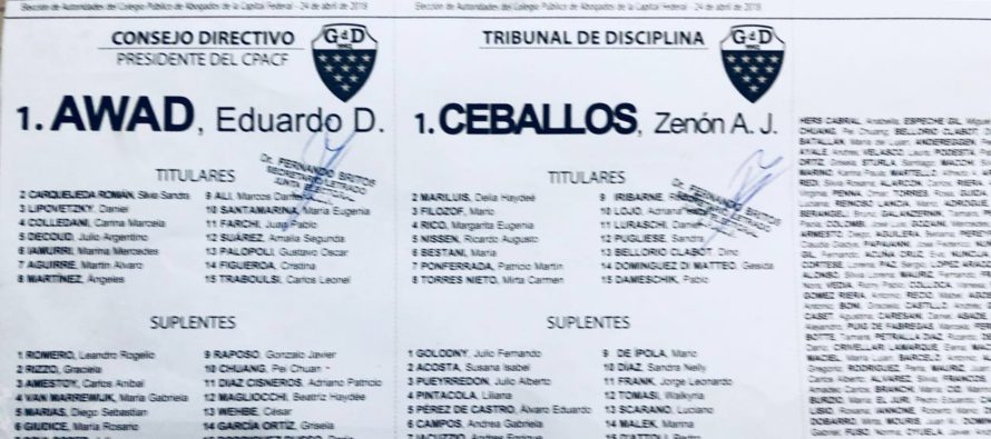 Elecciones de Abogados. El seguro está en GENTE DE DERECHO. A votar.