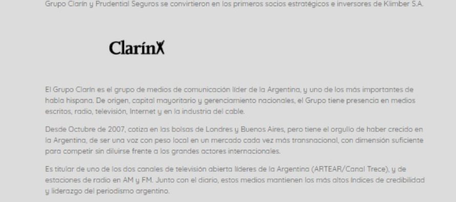 Editorial 6-5. CLARÍN/PRUDENTIAL SEGUROS ingresan como accionistas a KLIMBER para ganar la mayoría del mercado de seguros de VIDA. BANCO DE BOLSA DE ROSARIO, listo y sale en el 2019. Resta nombre y ya están las 6 aseguradoras: tres son SANCOR, LA SEGUNDA y SAN CRISTÓBAL. Desembarca el seguro en la industria bancaria y CLARÍN en el seguro y por ende, en los bancos. Más causas del seguro en COMORODO PY y otros.