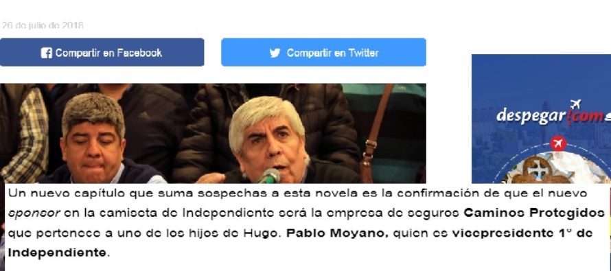 RS 27-7. 25 muertos por día en accidentes de tránsito da 9.125 por año dijo A24: MACRI MIENTE (dijo 5.000). CAMINOS PROTEGIDOS sponsoriza a INDEPENDIENTE: ambos de MOYANO: $ 12 millones por seis meses (CAMINOS PROTEGIDOS factura $ 100 millones por año) y otra perlita: la SSN auditará la operación, dice INFOBAE. Idóneos con tiempo para eso y para inspeccionar aseguradoras (que evaden, insolventes, lavan dinero, etc.) y PAS de todo el país. GESTIÓN SEGUROS, autorizada para SCVO TR.ECLIPSE en vivo desde Sudáfrica con MACRI.