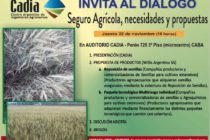 Seguros Agrícolas: Necesidades y Propuestas. Exposición en CADIA 22-11