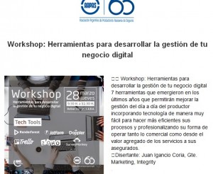 AAPAS - Workshop Herramientas para desarrollar la gestión de tu negocio digital   28-3
