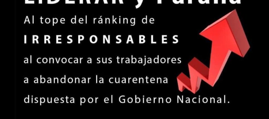 Revista ALTO RIESGO en SEGUROS informa que LIDERAR y PARANÁ lideran el ranking de IRRESPONSABLES y pronto, de contagios.