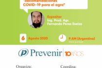 PREVENCIÓN DE COVID-19 EN LA ACTIVIDAD AGROPECUARIA  – WEBINAR 6-8 9 HORAS