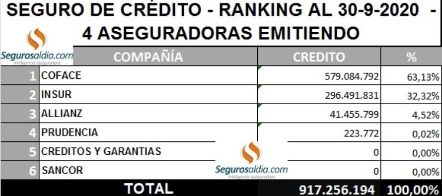 SEGUROS PATRIMONIALES, 17 RAMAS 1 x 1 con sus líderes y quiénes venden y cuánto. Anticipo de lo que viene.