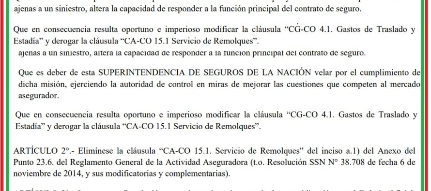 PLATE LO HIZO. No hay más SERVICIO DE REMOLQUE gratis (arancelado, sí). Un ALTO quilombo menos. Los ASEGURADORES de fiesta. Y los PAS cobrando más comisiones.